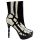 Too Fast Damen Stiefelette X-Ray Skelett Platform Halloween Gothic Lack 7001