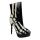 Too Fast Damen Stiefelette X-Ray Skelett Platform Halloween Gothic Lack 7001