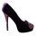 Too Fast Damen Pump Kitty Platform High Heel Halloween Gothic Suede 7004