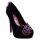 Too Fast Damen Pump Kitty Platform High Heel Halloween Gothic Suede 7004