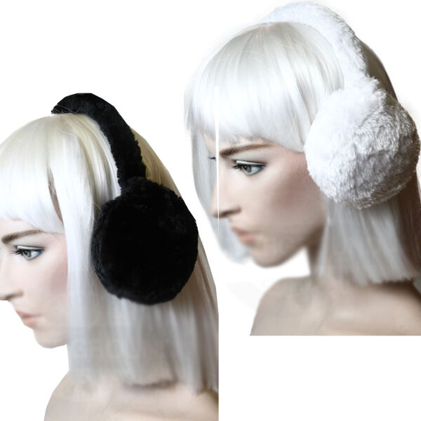 Ohrwärmer Plüsch Uni Winter Schnee Farbauswahl