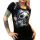 Too Fast Damen T-Shirt Winkekatze Maneki Neko Kitty 7007