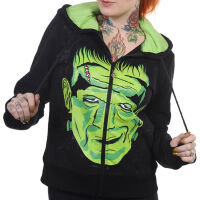 Banned Damen Kapuzenjacke HBN026 Hoodie Frankenstein...