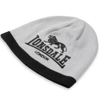 Lonsdale Beanie Mütze Levedale 117339 Strick Schwarz | Grau 6136