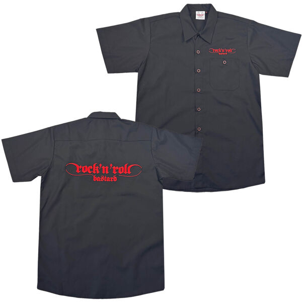Rocknroll Bastard Herren Hemd Shirt mit Stick oder ohne Rockabilly Hardcore