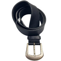 CRS Unisex Gürtel Belt Leder Schwarz 5041