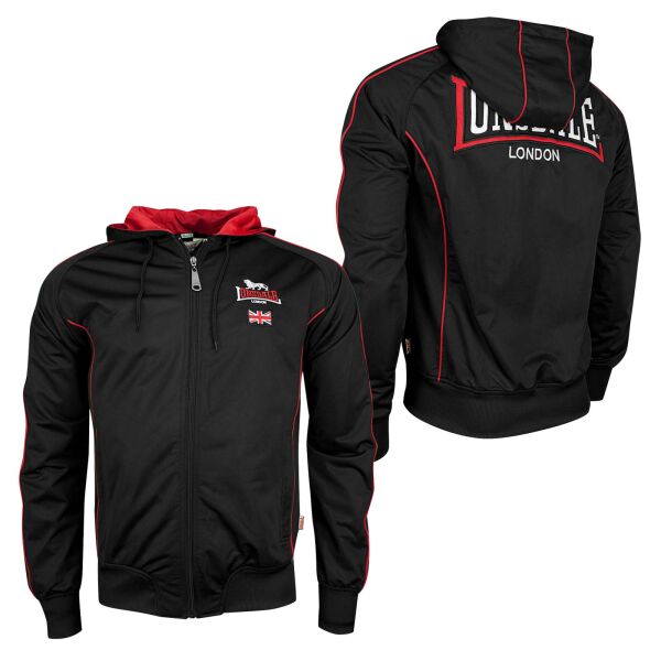 Lonsdale Herren Trainer Kapuzen-Jacke Blaine Schwarz 6053