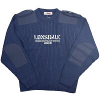 Lonsdale Herren Strick-Pullover Navy Schulterklappen...