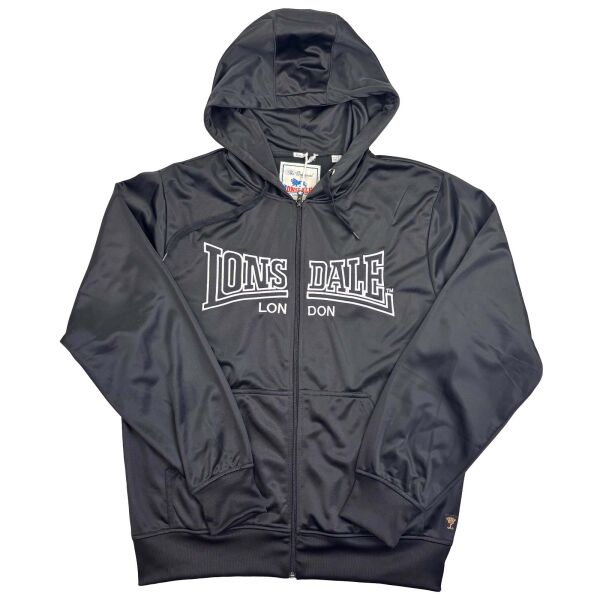 Lonsdale Herren Trainer Kapuzen-Jacke Berger Schwarz 6055
