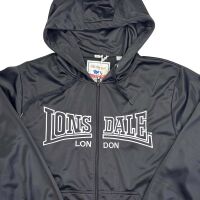 Lonsdale Herren Trainer Kapuzen-Jacke Berger Schwarz 6055
