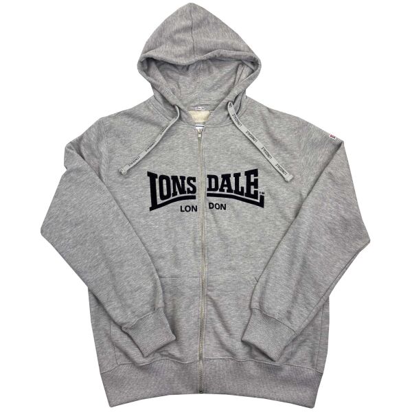 Lonsdale Herren Trainer Kapuzen-Jacke Notthingham Grau 6056