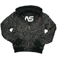 Alpha Industries Herren Bomberjacke MA-1 LW HD NASA Glow Rev Schwarz 6611