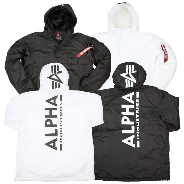 Alpha Industries Herren HPO Anorak BP Jacke 118103 Schwarz Weiß Farbauswahl
