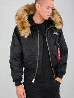 Alpha Industries Herren Jacke CWU 45P Hooded Winterjacke Schwarz 5273 S