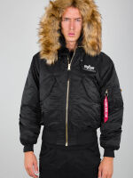 Alpha Industries Herren Jacke CWU 45P Hooded Winterjacke Schwarz 5273 S