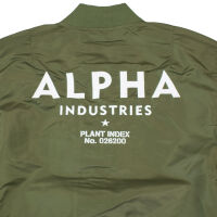 Alpha Industries Herren Jacke MA-1 TT Custom 196107 Bomberjacke NEU Dark Green 6630 L