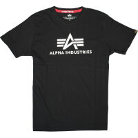 Alpha Industries Herren T-Shirt 3D Logo T 128508 Schwarz 6545