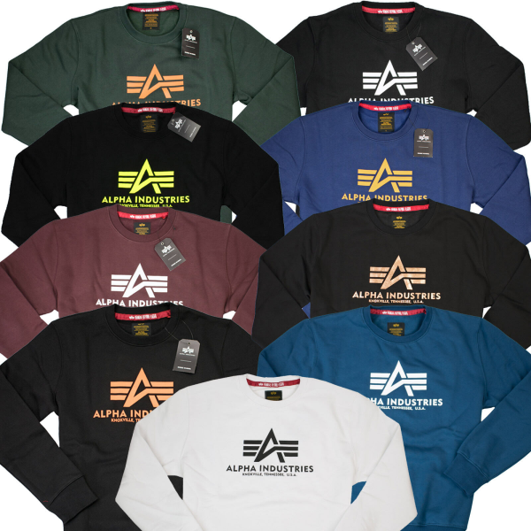 Alpha Industries Sweatshirt Basic Sweater 178302 Farbauswahl S M L XL XXL XXXL