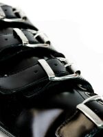 Alpha Rangers 20-loch Boot Schwarz Ranger Unisex Schnallen Buckles Gothic 5032