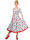 Banned Damen Kleid Rockabilly Rockabella Hellblau Kirschen Petticoatkleid 5001