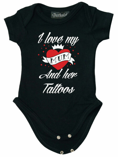 Darkside Baby Body I Love My Mom And Her Tattoos Kleinkind Newborn Black 5007
