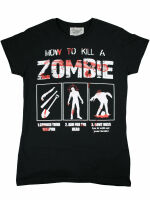 Darkside Damen Girlie T-Shirt Kill Zombies Blood Splatter...