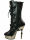 DemoniaCult Damen Stiefel Muerto 1026 Gothic HighHeel Boot Metallabsatz 5002