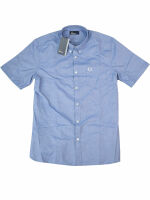 Fred Perry Button - Down Kurzarmhemd M3531 111 Mid Blue...