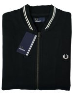 Fred Perry Cardigan Strickjacke K4519 102 Panelled Knitted Bomber 7428