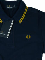Fred Perry Damen Polo Navy Gelb G3600 865 Twin Tipped...