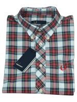 Fred Perry Herren Button Down Kurzarmhemd M9356 100 Rot...