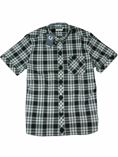 Fred Perry Herren Button-Down Kurzarmhemd M7100 184 Made in Portugal 7104