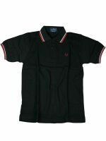 Fred Perry Herren Polo Shirt M1200 Schwarz Weiß  Rot XS Piquee 7024