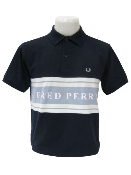 Fred Perry Herren Polo Shirt Piquee Dunkelblau Kurzarm Männer Vintage 5092