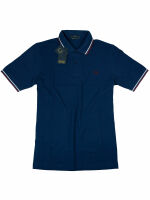 Fred Perry Polo Shirt M12 C14 French Navy Dunkelblau / Weiß / Burgundy 7210