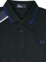 Fred Perry Polo Shirt M3600 G30 Schwarz / Blau Polohemd Piquee 7398