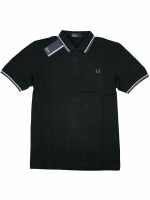 Fred Perry Polo Shirt Poloshirt M3600 F29 Schwarz Weiß Grau Piquee 7346