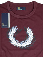 Fred Perry T-Shirt M3602 799 Mahogany Distorted...