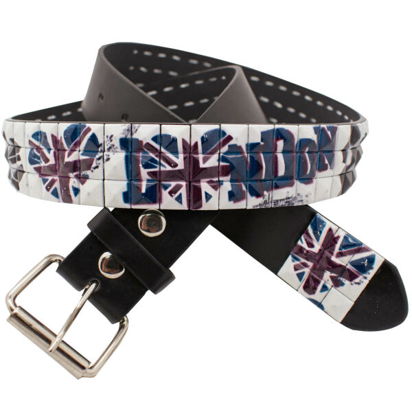 Neu!!! Gürtel Nietengürtel England Pyramiden Nieten UK London Flagge 5005