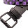 Neu!!! Gürtel Nietengürtel Pyramidennieten Violett Lila Schwarz Ska Muster 5014
