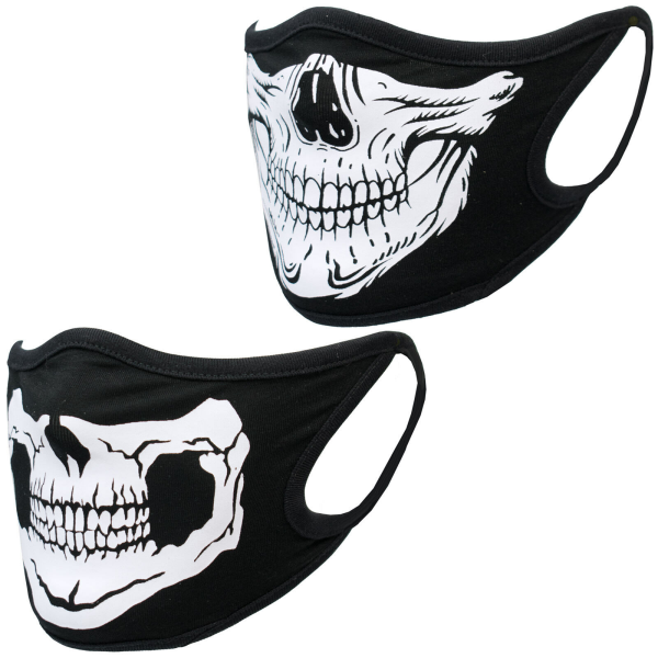 No Way Maske Nasen Mundbedeckung Behelfsmaske Skull Totenkopf Biker Wäschenetz