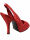 Pin Up Couture Pump Cutie 03 Peep Toe Rot Satin Punkte Rockabilly 50s  5006