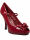 Pin Up Couture Pump Cutie 08 Peep Toe Rot Rockabilly Highheel Riemchen  5012