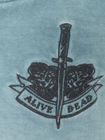 Queen Kerosin Damen Tank Top Alive Dead Rockabilly Used Petrol Blau Shirt 5079