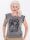 Queen Kerosin Damen Tank Top Shirt Rockabilly Tattoo Girl Grau Inked 5068