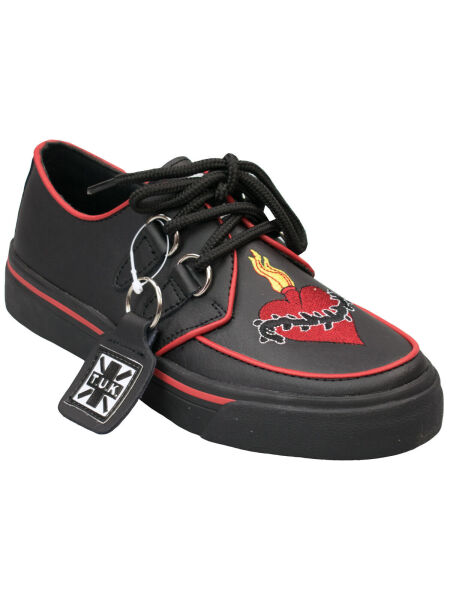 TUK Creepers Broken Heart Halbschuhe Damen Herren Rockabilly Creep Sneaker 5023