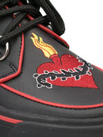 TUK Creepers Broken Heart Halbschuhe Damen Herren Rockabilly Creep Sneaker 5023