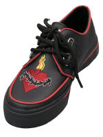 TUK Creepers Broken Heart Halbschuhe Damen Herren Rockabilly Creep Sneaker 5023