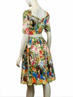Vanity Project Damen Kleid Beige Pin up Rockabilly Vintage 50er Petticoat 5005