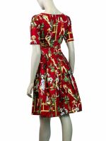 Vanity Project Damen Kleid Cowgirl Rot Pin up Rockabilly Vintage Petticoat 5003